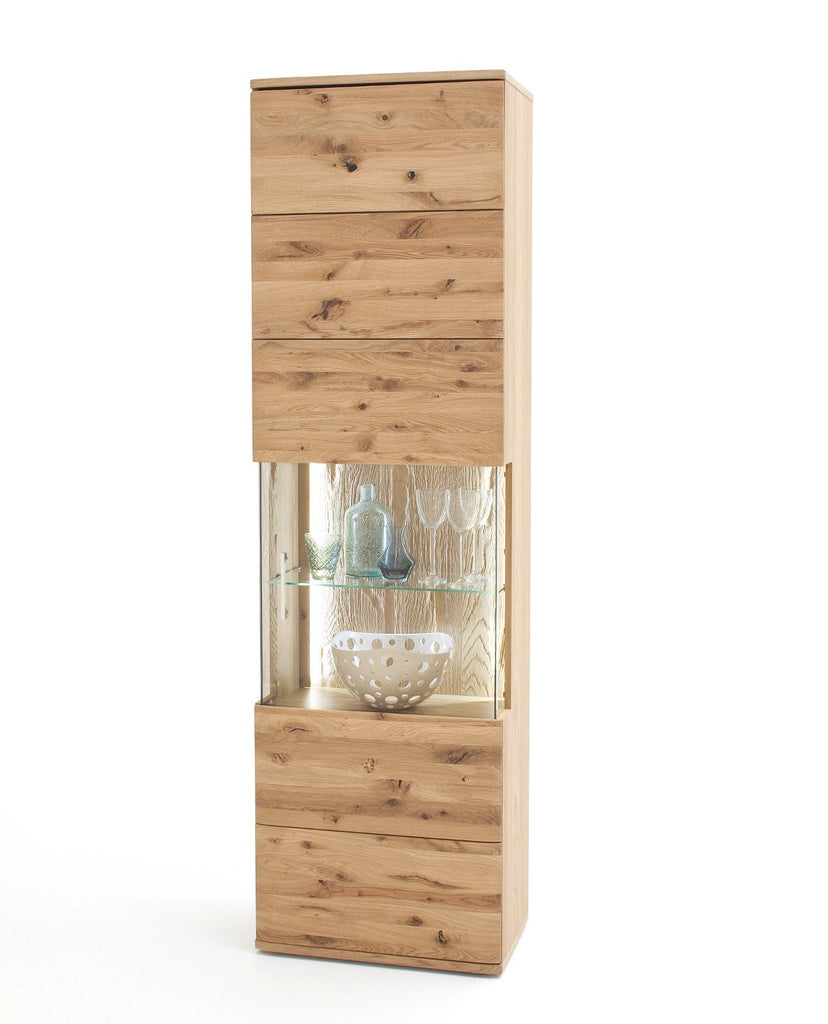 Vitrine Eiche bianco teilmassiv 60 cm rechts Santa Fe - Empinio24 - 