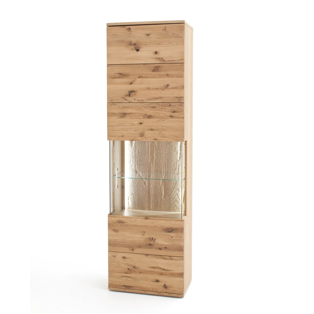 Vitrine Eiche bianco teilmassiv 60 cm rechts Santa Fe - Empinio24 - 