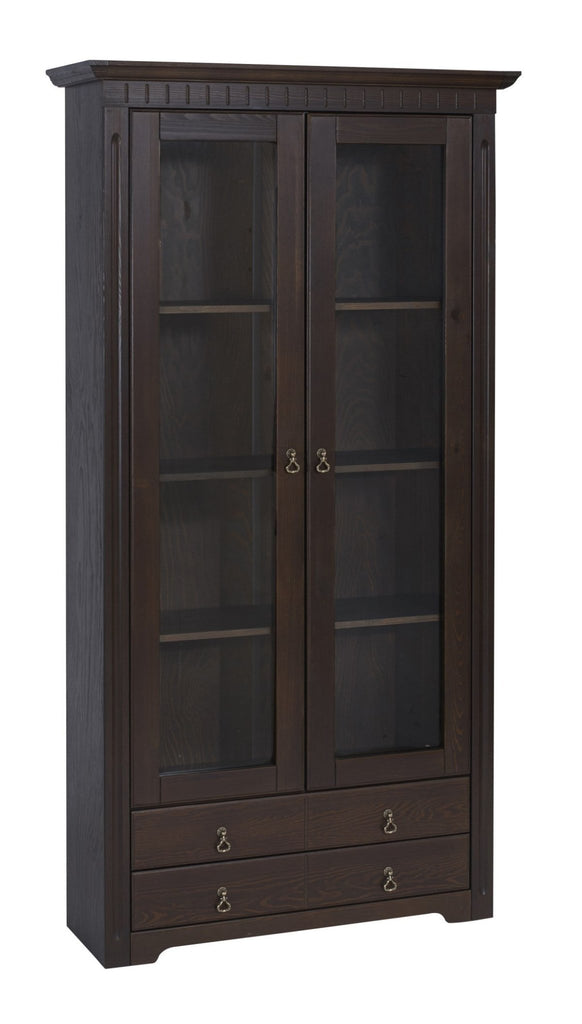 Vitrinenschrank Kolonialstil Kiefer massiv Cordoba - Empinio24 - 